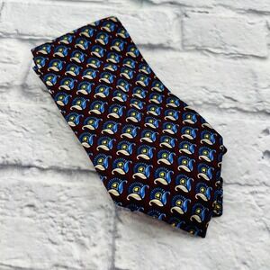 Robert Talbott Studio Burgundy Blue Paisley Silk Mens Necktie Preppy Career